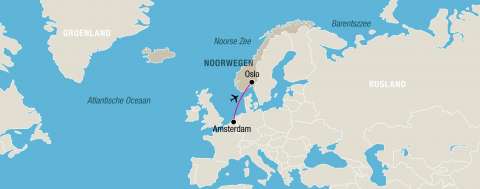 KLM, vlucht Amsterdam-Oslo