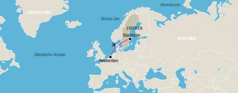 KLM, vlucht Amsterdam-Stockholm