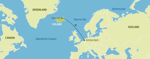 Transavia, vlucht Amsterdam-Akureyri