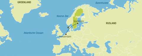 KLM, vlucht Amsterdam-Stockholm