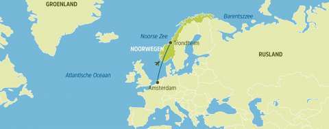 KLM, vlucht Amsterdam-Trondheim