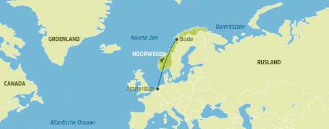 SAS, vlucht Amsterdam-Bodø