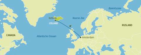 Icelandair, vlucht Amsterdam-Keflavík