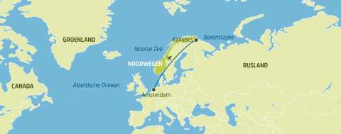 SAS, vlucht Amsterdam-Kirkenes