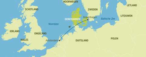 KLM, vlucht Amsterdam-Kopenhagen