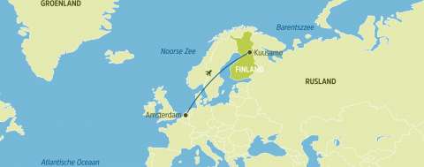 Finnair, vlucht Amsterdam-Kuusamo